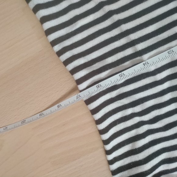 Jones New York Black/White Stripe Long Sleeve Button Up Soft Cardigan Large - Picture 7 of 7